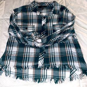 NWOT Cropped plaid top